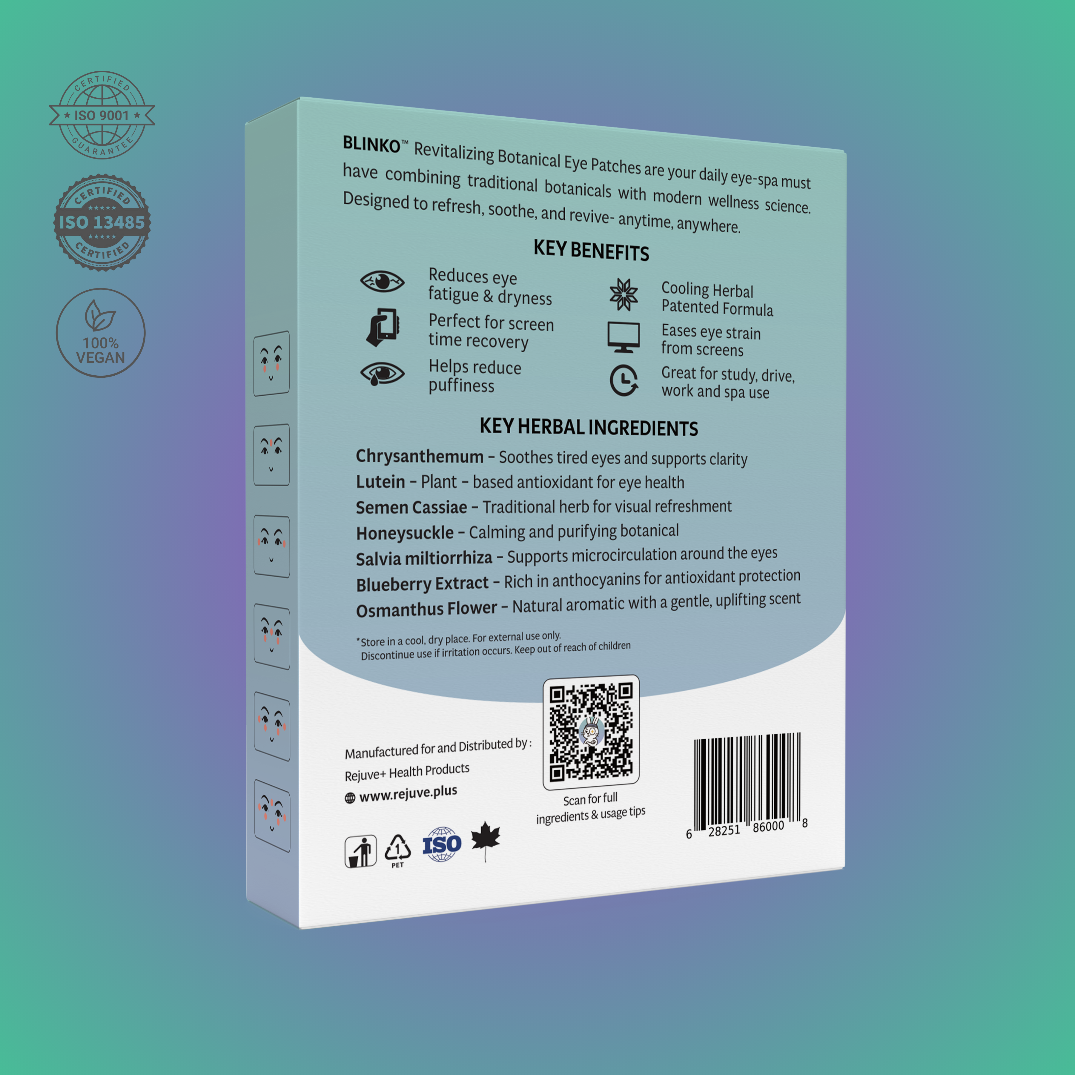 Rejuve+® BLINKO™ Eye Revitalizing Patches Original - Osmanthus Scent