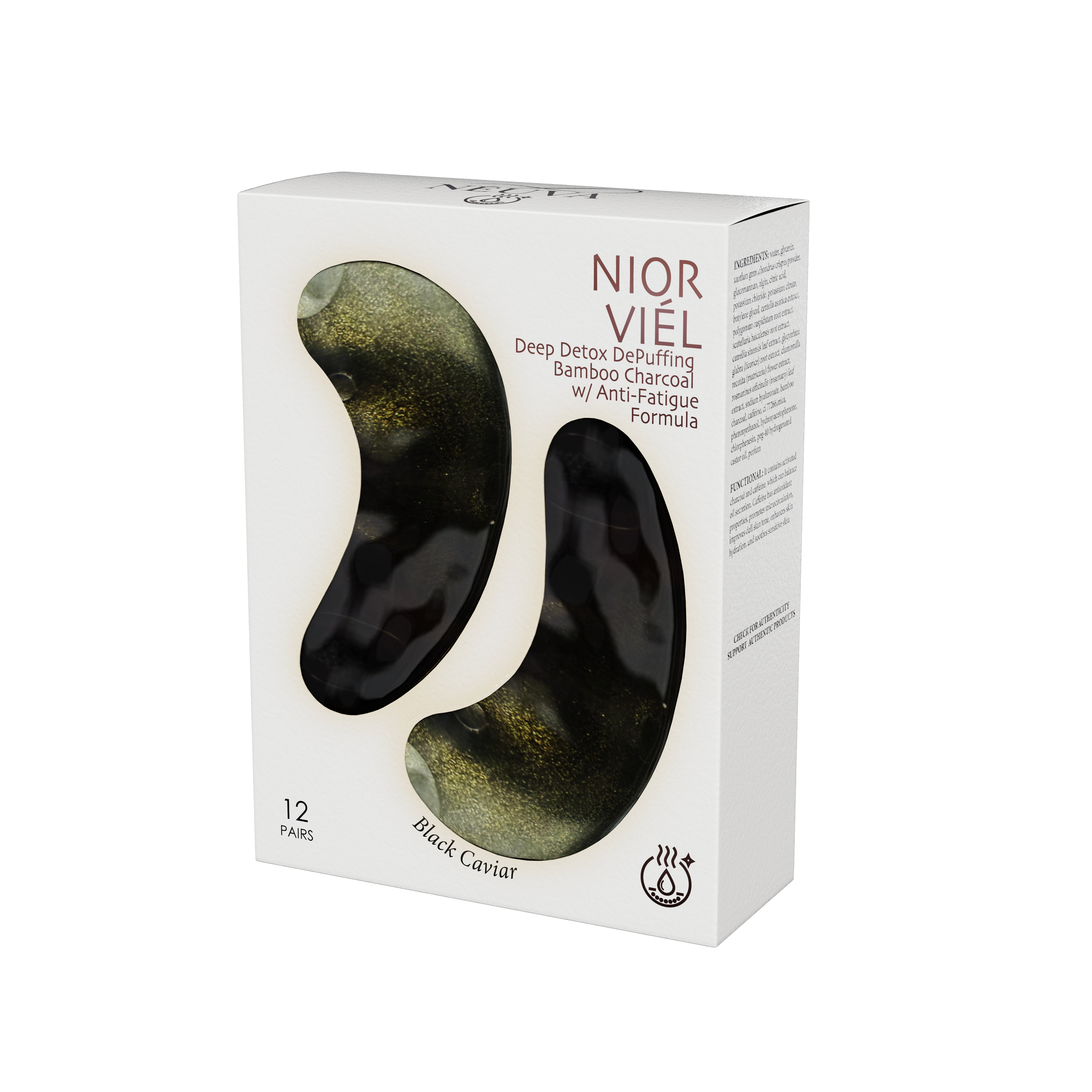 Rejuve+® NEUVA™ NIOR VIEL - Deep Detox Depuffing, Anti-Fatigue w/Caffeine Eye Mask
